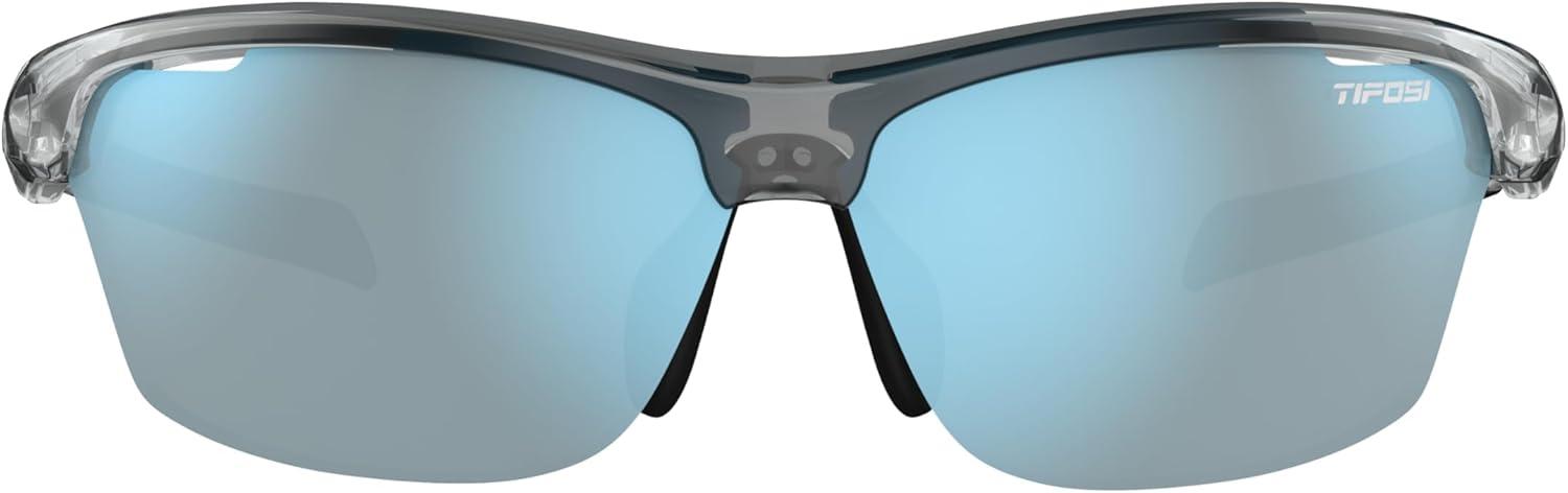 imageIntense Sport Sunglasses Men ampamp Women Ideal For Golf Pickleball Running ampamp Tennis Vented Lenses Prevent FoggingCrystal Smoke WSmoke Lens Bright Blue Mirror