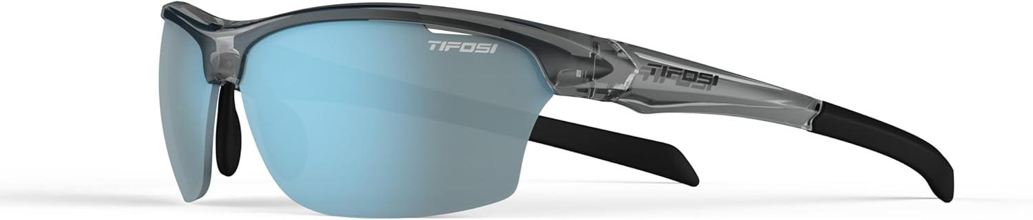 imageIntense Sport Sunglasses Men ampamp Women Ideal For Golf Pickleball Running ampamp Tennis Vented Lenses Prevent FoggingCrystal Smoke WSmoke Lens Bright Blue Mirror