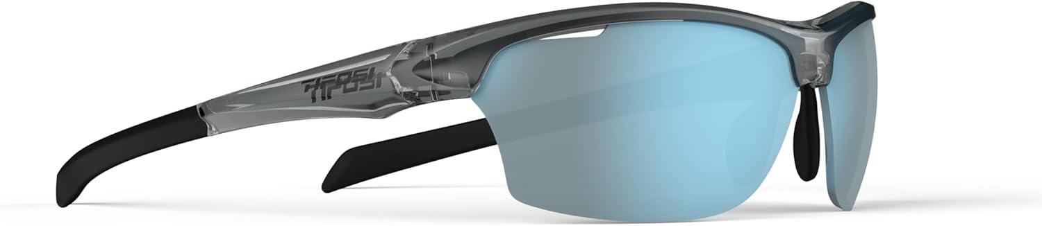 imageIntense Sport Sunglasses Men ampamp Women Ideal For Golf Pickleball Running ampamp Tennis Vented Lenses Prevent FoggingCrystal Smoke WSmoke Lens Bright Blue Mirror