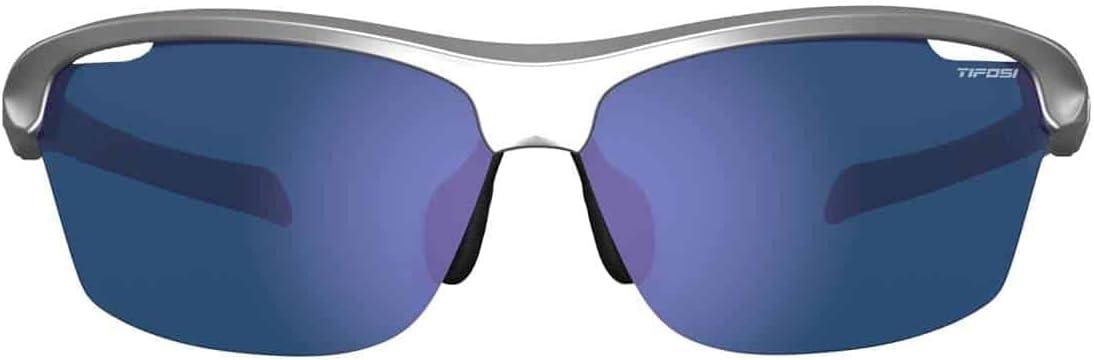 imageIntense Sport Sunglasses Men ampamp Women Ideal For Golf Pickleball Running ampamp Tennis Vented Lenses Prevent FoggingSilver WSmoke Lens Blue Mirror