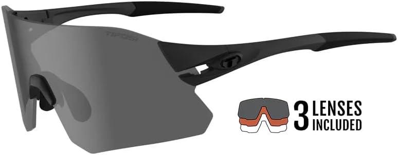 imageRail Sport Sunglasses Ideal For Cycling Gravel MTB ampamp Road Baseball ampamp SoftballBlackout SmokeAc RedClear