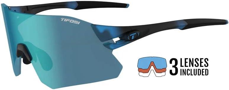 imageRail Sport Sunglasses Ideal For Cycling Gravel MTB ampamp Road Baseball ampamp SoftballCrystal Blue Clarion BlueAc RedClear