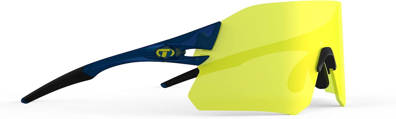 imageRail Sport Sunglasses Ideal For Cycling Gravel MTB ampamp Road Baseball ampamp SoftballMidnight Navy Clarion YellowAc RedClear