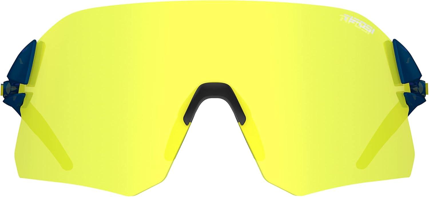 imageRail Sport Sunglasses Ideal For Cycling Gravel MTB ampamp Road Baseball ampamp SoftballMidnight Navy Clarion YellowAc RedClear