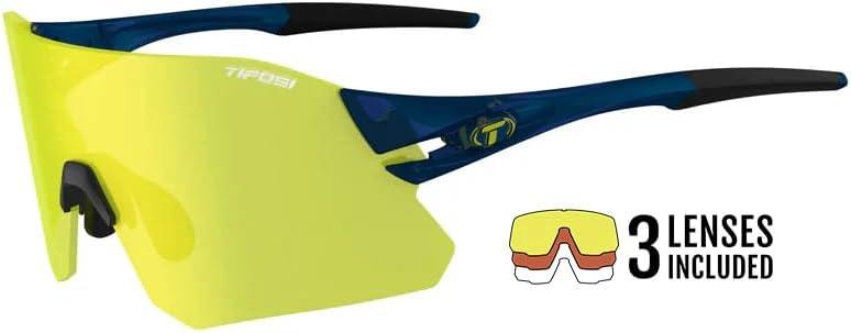 imageRail Sport Sunglasses Ideal For Cycling Gravel MTB ampamp Road Baseball ampamp SoftballMidnight Navy Clarion YellowAc RedClear