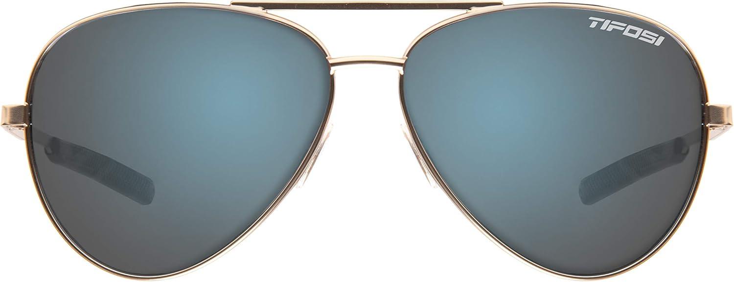 imageShwae Tangle Free Aviator Sunglasses For Men ampamp Women Ideal For Flying Golf Hiking Running and Great Lifestyle LookGold Smoke Bright Blue Lens