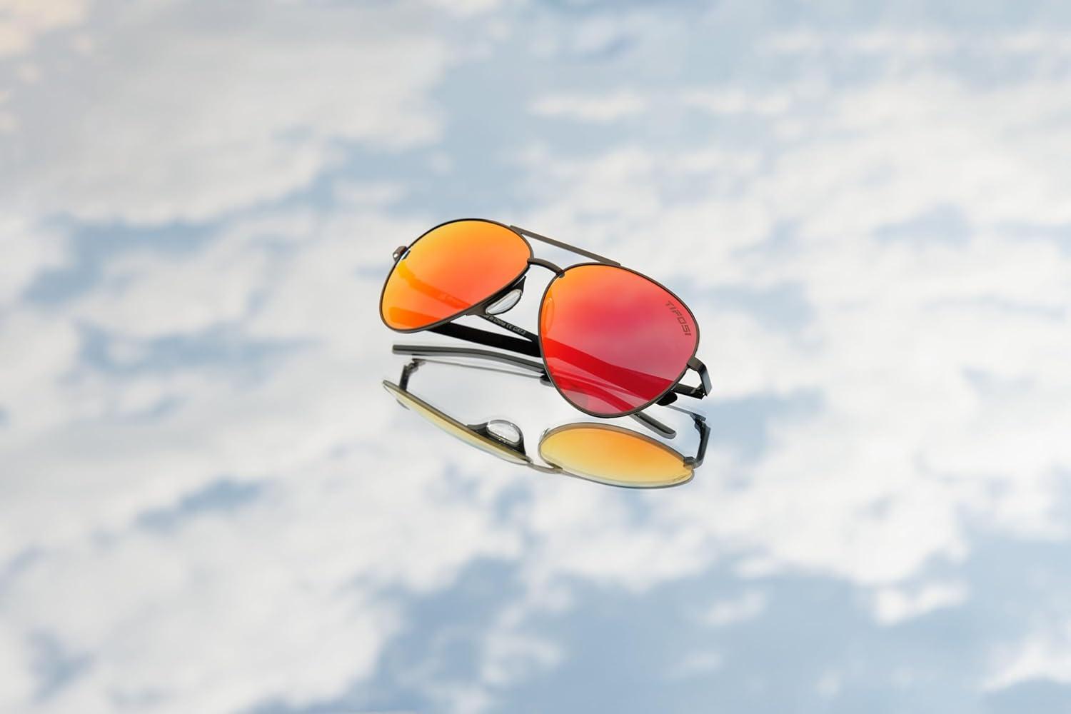 imageShwae Tangle Free Aviator Sunglasses For Men ampamp Women Ideal For Flying Golf Hiking Running and Great Lifestyle LookGraphite Smoke Red Lens