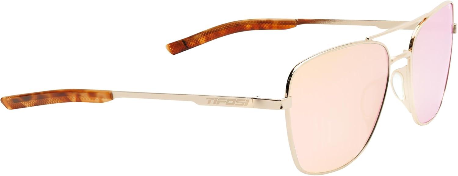 imageShwae Tangle Free Aviator Sunglasses For Men ampamp Women Ideal For Flying Golf Hiking Running and Great Lifestyle LookSquare 20 Gold Pink Mirror