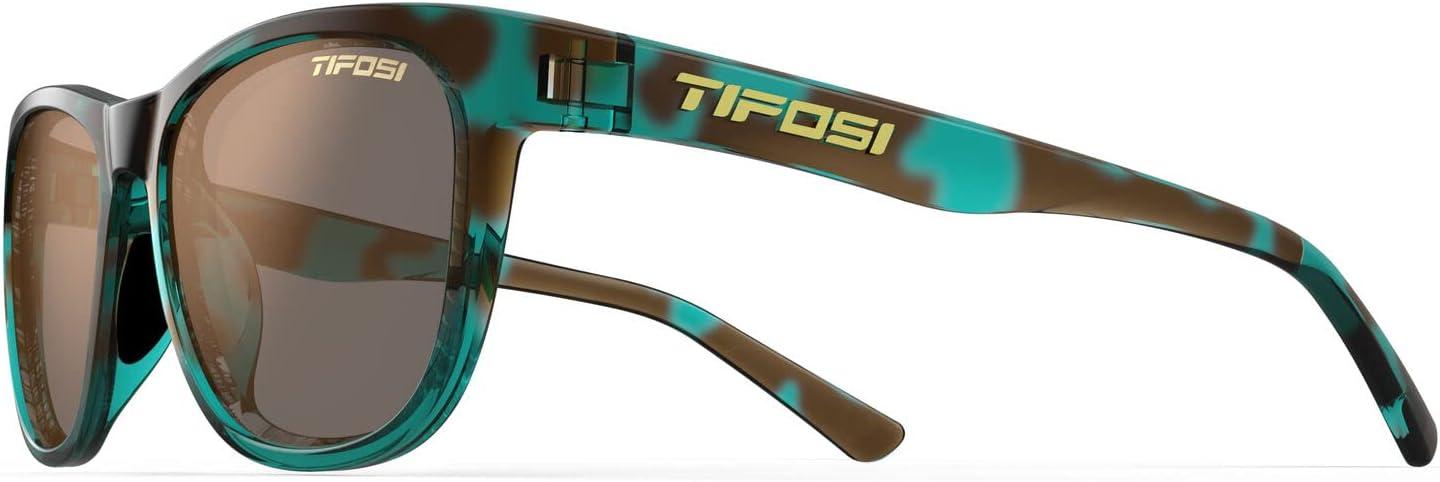 imageSwank Sport Sunglasses Tangle Free Ideal For Cycling Golf Hiking Pickleball Running and Great Lifestyle LookBlue ConfettiBrown Lens Polarized