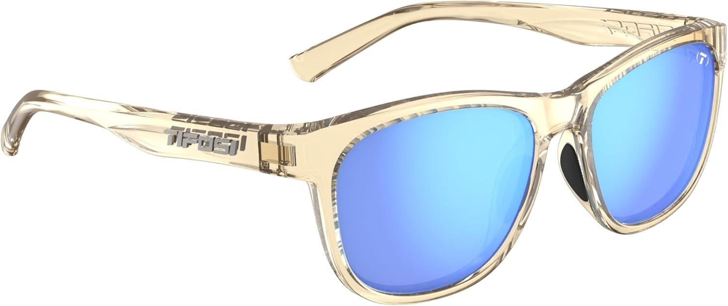 imageSwank Sport Sunglasses Tangle Free Ideal For Cycling Golf Hiking Pickleball Running and Great Lifestyle LookGolden RaySky Blue Mirror