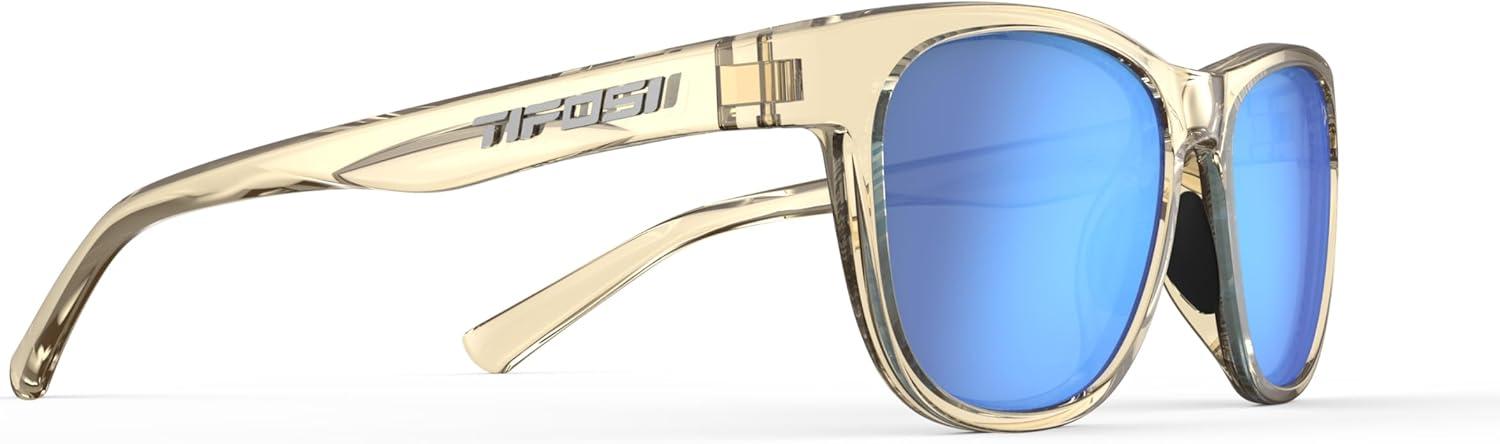 imageSwank Sport Sunglasses Tangle Free Ideal For Cycling Golf Hiking Pickleball Running and Great Lifestyle LookGolden RaySky Blue Mirror