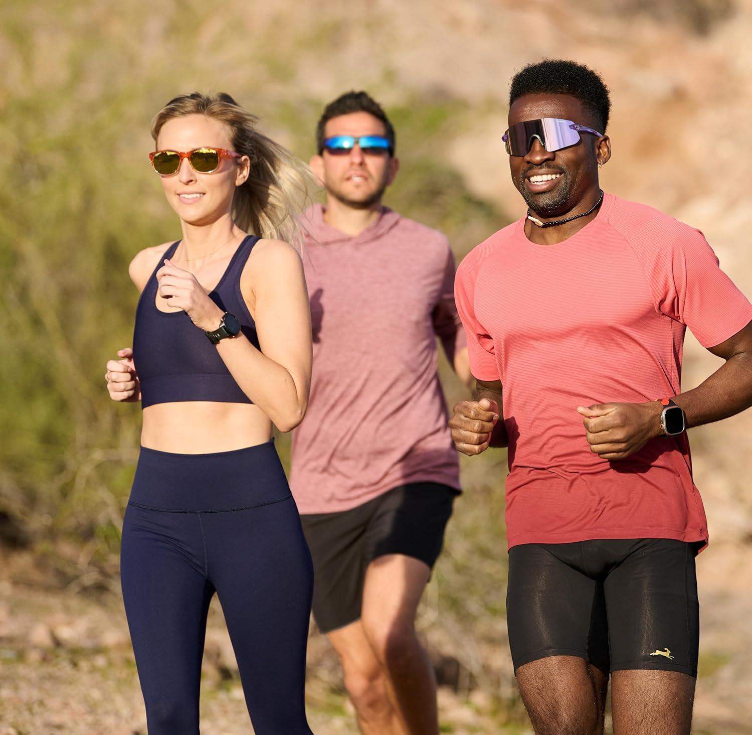 imageSwank Sport Sunglasses Tangle Free Ideal For Cycling Golf Hiking Pickleball Running and Great Lifestyle LookOrange RushSmoke Yellow Mirror