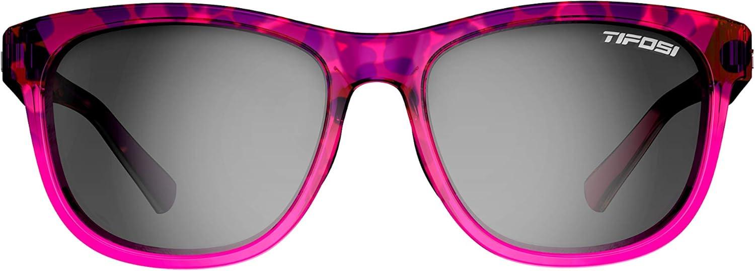 imageSwank Sport Sunglasses Tangle Free Ideal For Cycling Golf Hiking Pickleball Running and Great Lifestyle LookPink ConfettiSmoke Lens