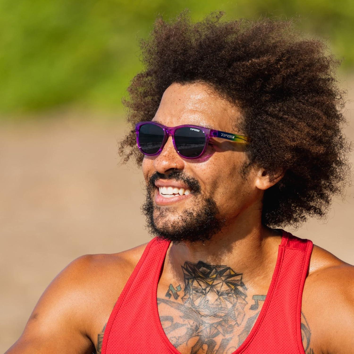 imageSwank Sport Sunglasses Tangle Free Ideal For Cycling Golf Hiking Pickleball Running and Great Lifestyle LookRainbow ShineSmoke Lens