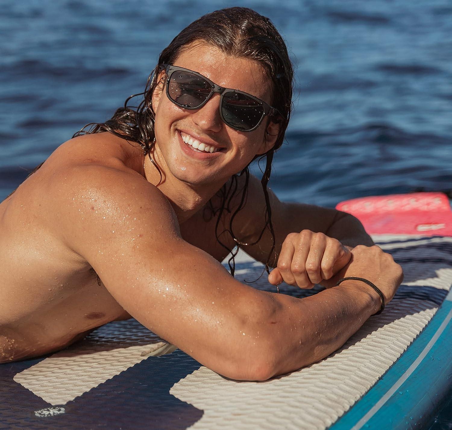 imageSwank XL Mens ampamp Womens Sunglasses For Cycling Fishing Golf Hiking Pickleball Running Tennis ampamp Trendy Lifestyle LookBlackoutSmoke Lens Polarized