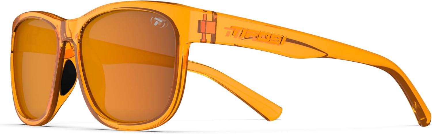 imageSwank XL Mens ampamp Womens Sunglasses For Cycling Fishing Golf Hiking Pickleball Running Tennis ampamp Trendy Lifestyle LookNeon Amber Blaze Smoke With Atomic Orange Mirror With Ar