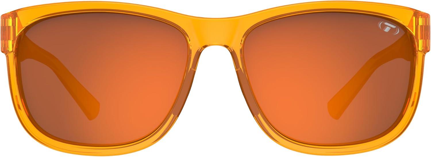 imageSwank XL Mens ampamp Womens Sunglasses For Cycling Fishing Golf Hiking Pickleball Running Tennis ampamp Trendy Lifestyle LookNeon Amber Blaze Smoke With Atomic Orange Mirror With Ar