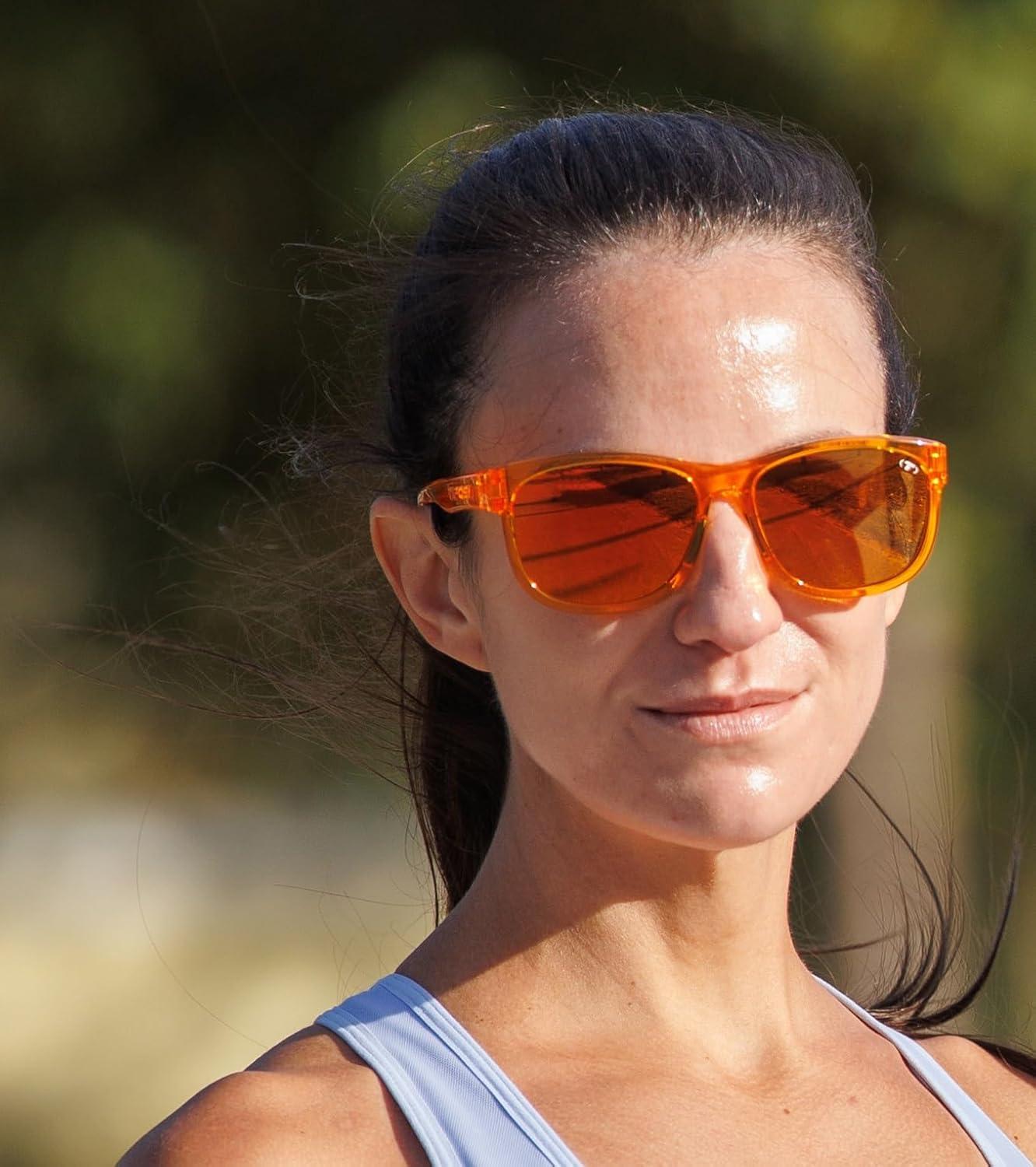 imageSwank XL Mens ampamp Womens Sunglasses For Cycling Fishing Golf Hiking Pickleball Running Tennis ampamp Trendy Lifestyle LookNeon Amber Blaze Smoke With Atomic Orange Mirror With Ar