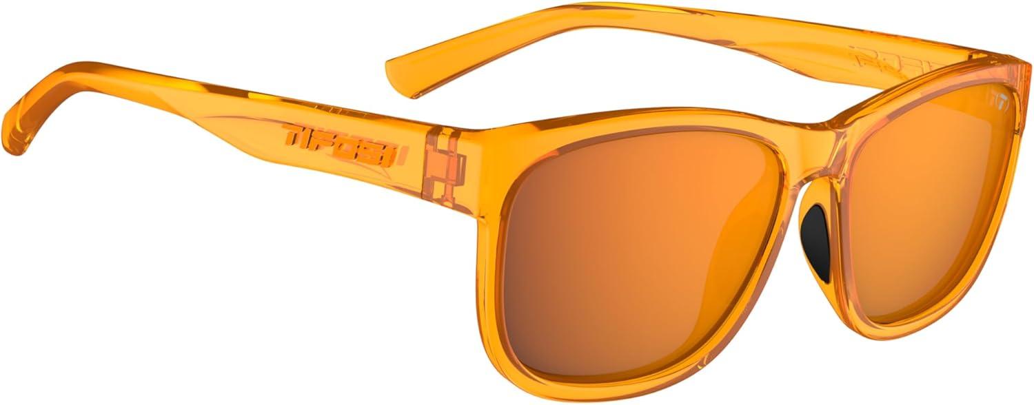 imageSwank XL Mens ampamp Womens Sunglasses For Cycling Fishing Golf Hiking Pickleball Running Tennis ampamp Trendy Lifestyle LookNeon Amber Blaze Smoke With Atomic Orange Mirror With Ar