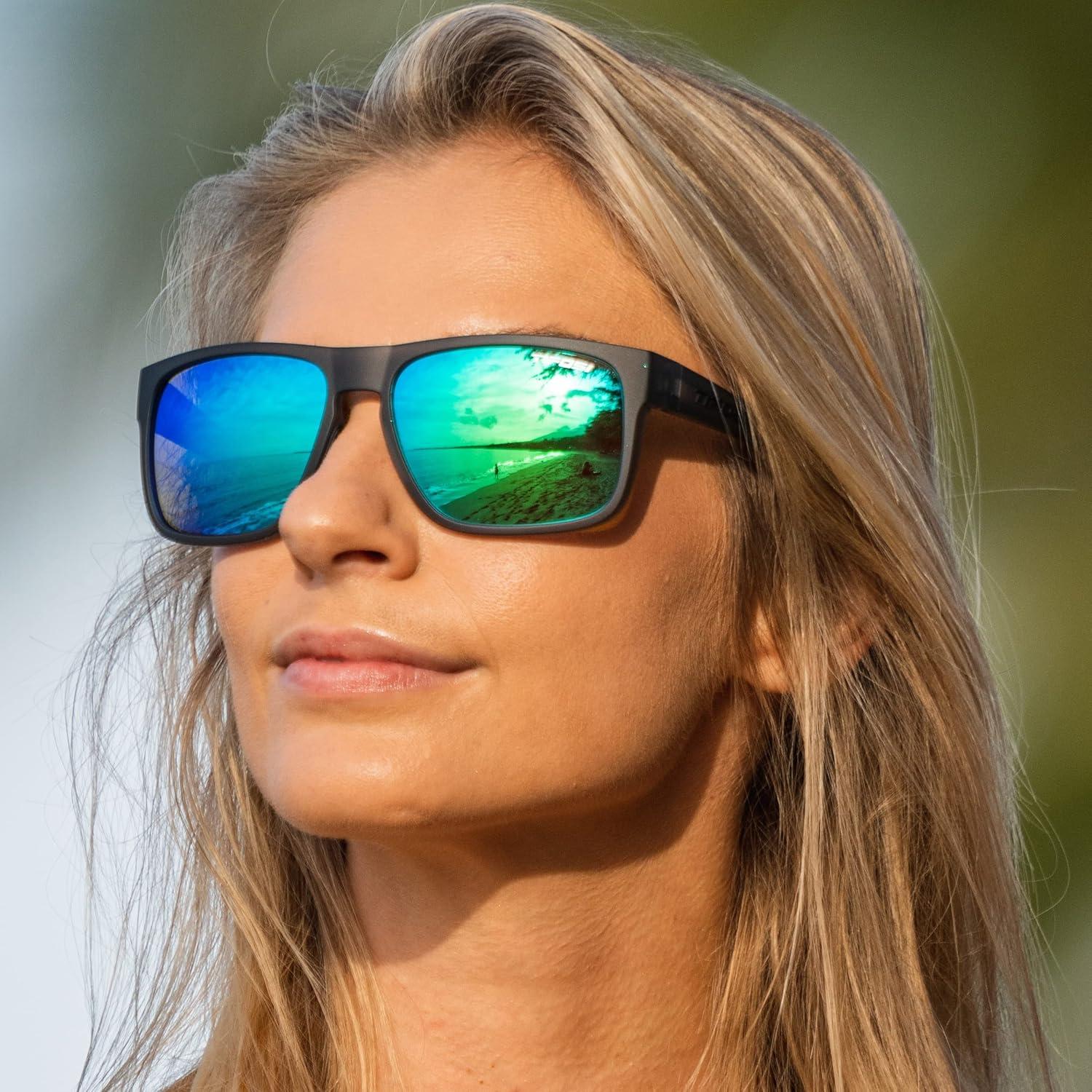 imageSwick Sport Sunglasses Ideal For Cycling Golf Hiking Pickleball Running Tennis and Great Lifestyle LookSatin VaporEmerald Polarized