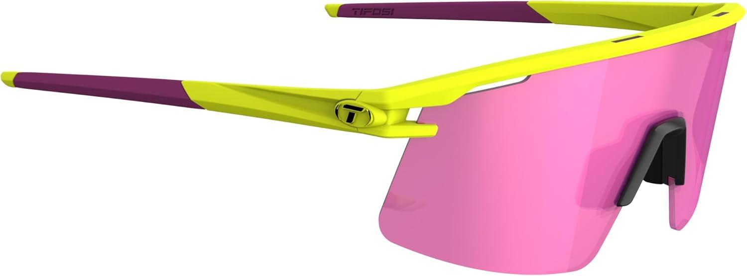 imageTifosi Moab Lite Cycling Sunglasses Ideal For Cycling Running Baseball ampamp Pickleball Shatterproof Polycarbonate LensSpeed Yellow Clarion Sunset Pink Ac Red Clear