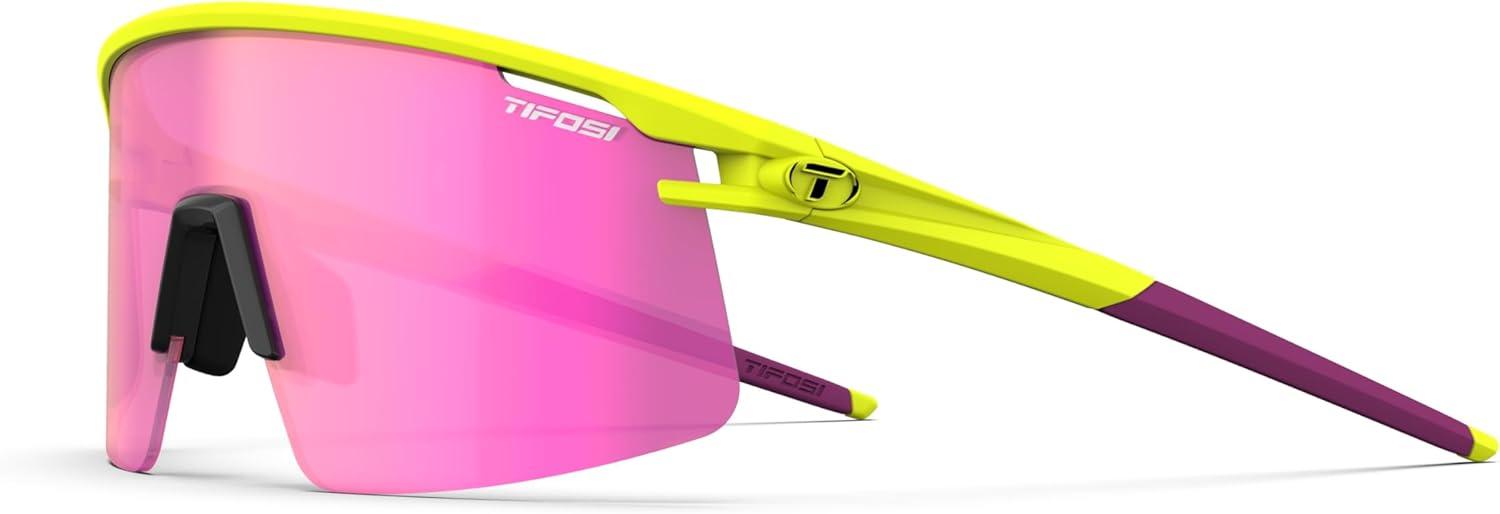 imageTifosi Moab Lite Cycling Sunglasses Ideal For Cycling Running Baseball ampamp Pickleball Shatterproof Polycarbonate LensSpeed Yellow Clarion Sunset Pink Ac Red Clear