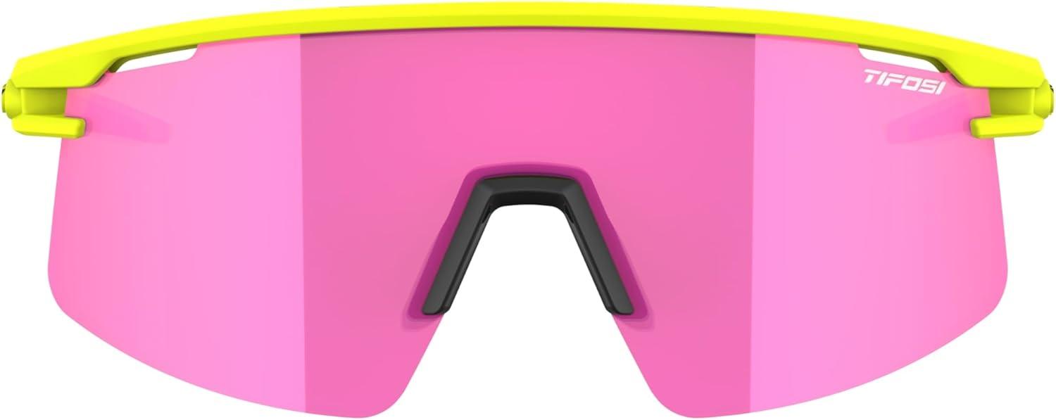imageTifosi Moab Lite Cycling Sunglasses Ideal For Cycling Running Baseball ampamp Pickleball Shatterproof Polycarbonate LensSpeed Yellow Clarion Sunset Pink Ac Red Clear