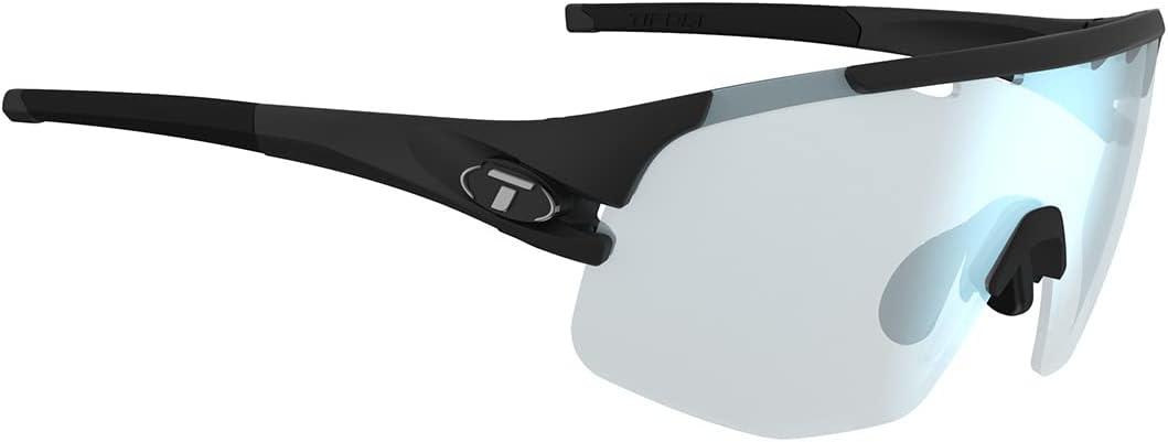 imageTifosi Optics Sledge Lite Sunglasses Ideal For Cycling Road Gravel MTB Baseball ampamp SoftballMatte Black Clarion Blue Fototec Lenses