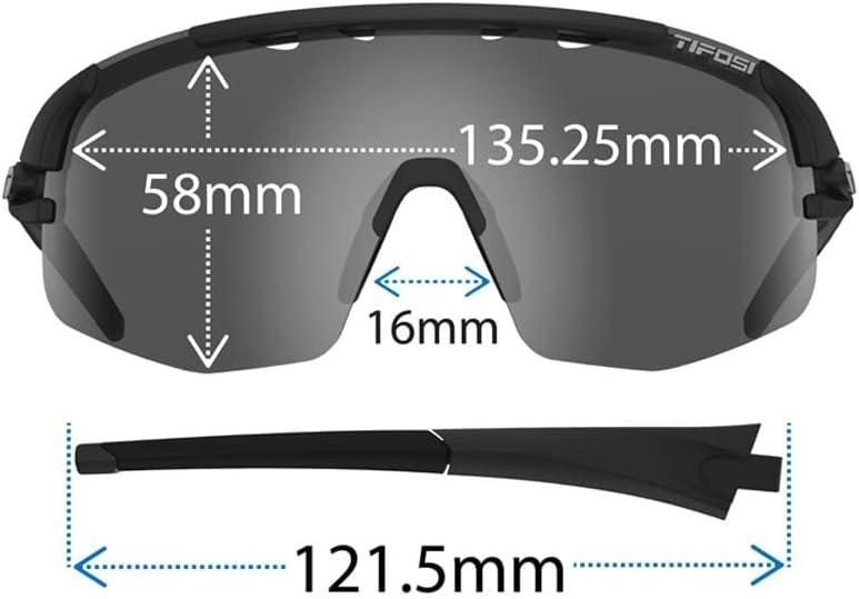 imageTifosi Optics Sledge Lite Sunglasses Ideal For Cycling Road Gravel MTB Baseball ampamp SoftballMidnight Navy Clarion YellowAc RedClear