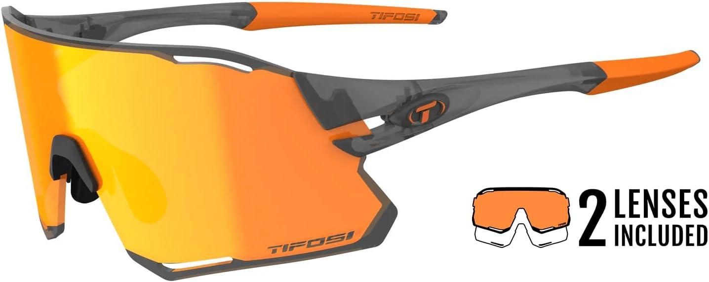 imageTifosi Rail Race Cycling Sunglasses Men ampamp Women Interchange Lens Options Ideal For Cycling Road Gravel MTB ampamp BaseballSatin Vapor Clarion OrangeClear