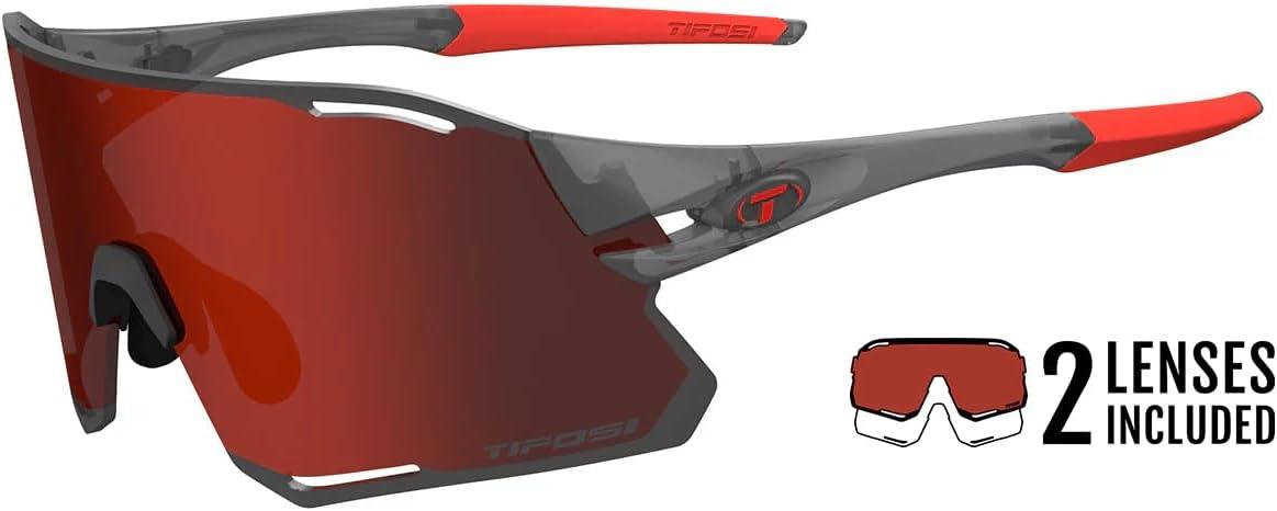 imageTifosi Rail Race Cycling Sunglasses Men ampamp Women Interchange Lens Options Ideal For Cycling Road Gravel MTB ampamp BaseballSatin Vapor Clarion RedClear