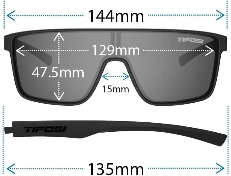 imageTifosi Sanctum Sunglasses Ideal For Cycling Golf Hiking Running Tennis ampamp Pickleball LifestyleBlackout Smoke Polarized