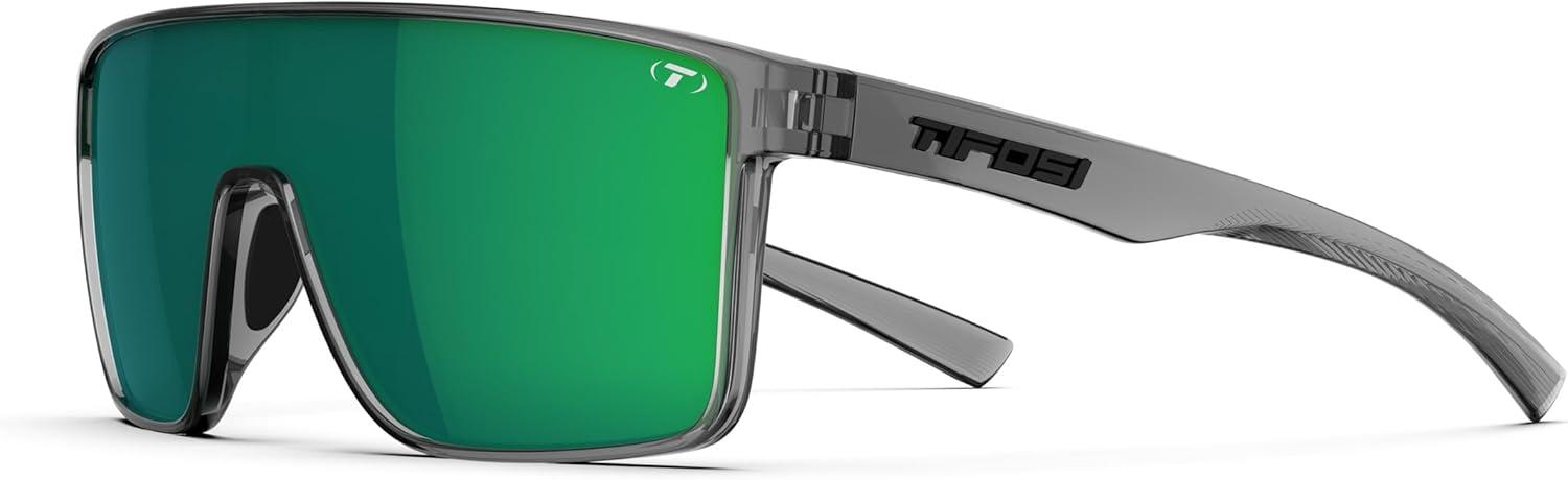 imageTifosi Sanctum Sunglasses Ideal For Cycling Golf Hiking Running Tennis ampamp Pickleball LifestyleCrystal Smoke Green Mirror Polarized