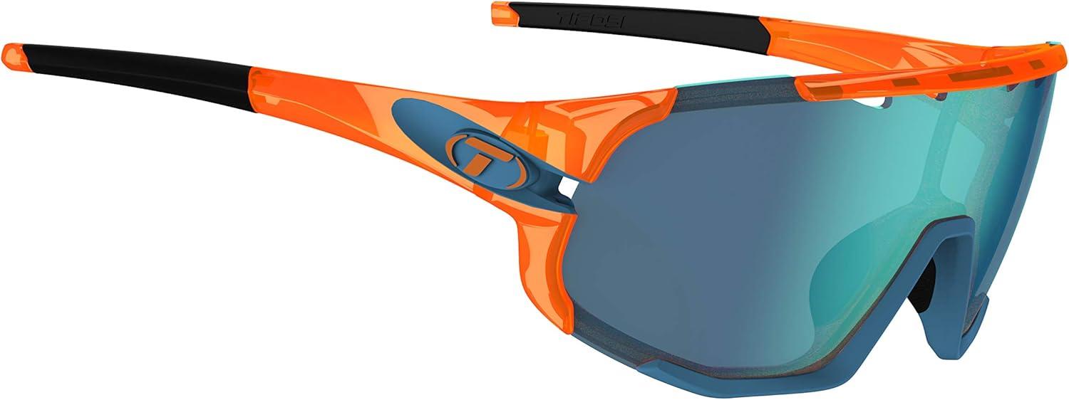 imageTifosi Sledge Cycling Sunglasses Unisex wInterchange ampamp Photochromic Lens OptionsFor Road Gravel MTB ampamp BaseballCrystal Orange Clarion BlueAc RedClear