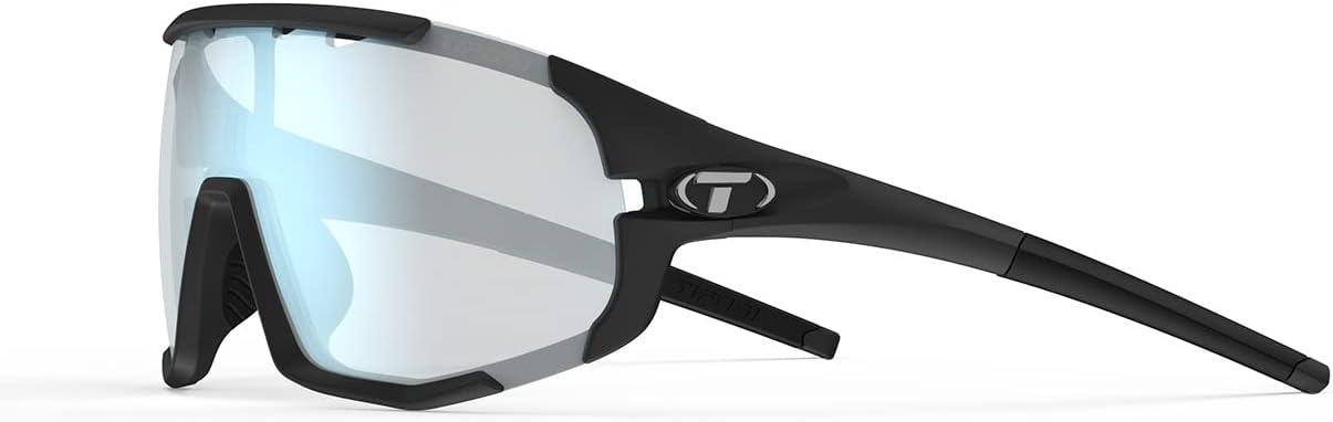 imageTifosi Sledge Cycling Sunglasses Unisex wInterchange ampamp Photochromic Lens OptionsFor Road Gravel MTB ampamp BaseballMatte Black Clarion Blue Fototec Lens