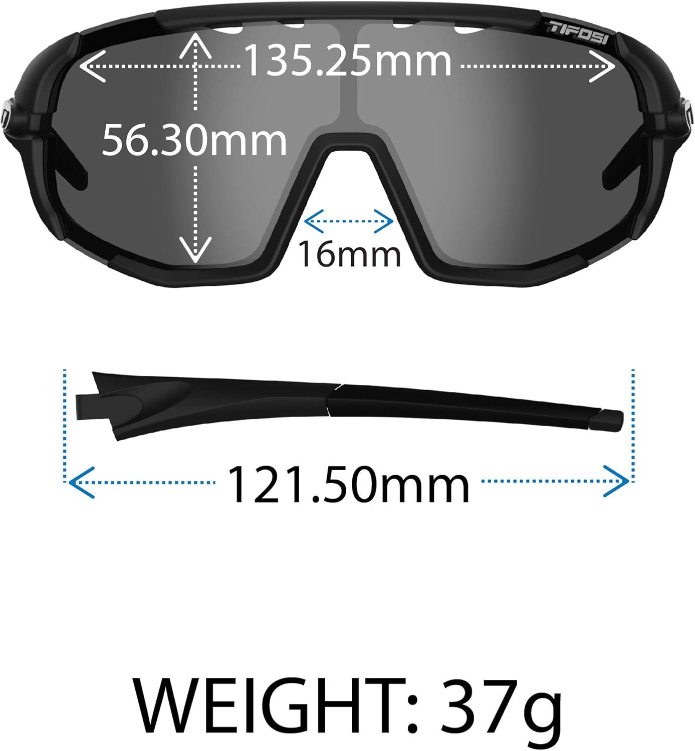 imageTifosi Sledge Cycling Sunglasses Unisex wInterchange ampamp Photochromic Lens OptionsFor Road Gravel MTB ampamp BaseballMatte Black Clarion Red Fototec Lens
