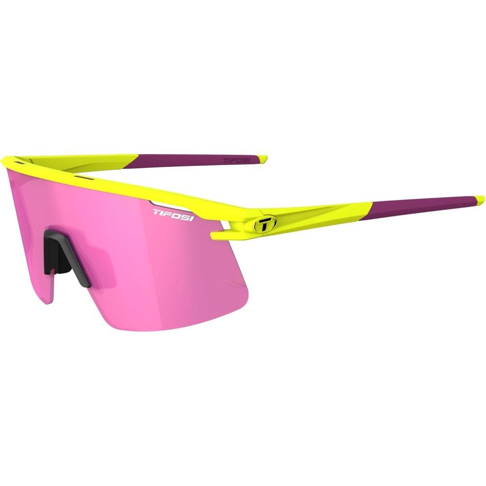imageTifosi Moab Lite Cycling Sunglasses Ideal For Cycling Running Baseball ampamp Pickleball Shatterproof Polycarbonate LensSpeed Yellow Clarion Sunset Pink Ac Red Clear