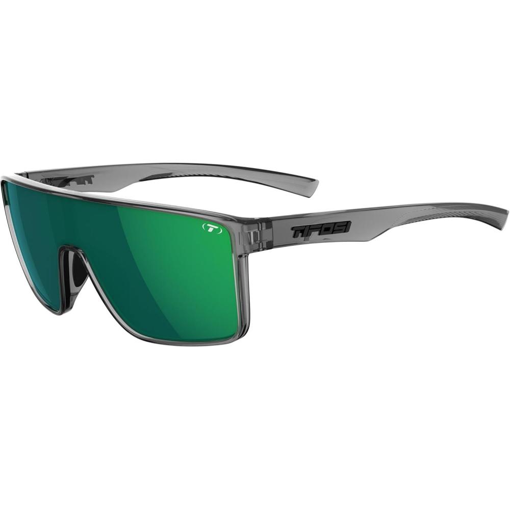 imageTifosi Sanctum Sunglasses Ideal For Cycling Golf Hiking Running Tennis ampamp Pickleball LifestyleCrystal Smoke Green Mirror Polarized