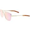 imageShwae Tangle Free Aviator Sunglasses For Men ampamp Women  Ideal For Flying Golf Hiking Running and Great Lifestyle LookSquare 20 Gold Pink Mirror