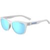 Satin Clear/Smoke Lens Clarion Blue Mirror - Polarized