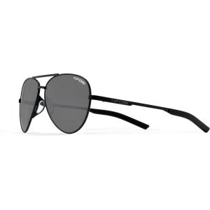 Shwae Tangle Free Aviator Sunglasses For Men & Women – Ideal For Flying, Golf, Hiking, Running and Great Lifestyle Look(Satin Black (Smoke Lens))