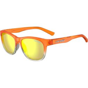 Swank Sport Sunglasses – Tangle Free – Ideal For Cycling, Golf, Hiking, Pickleball, Running and Great Lifestyle Look(Orange Rush/Smoke Yellow Mirror)