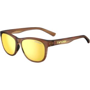 Swank Sport Sunglasses – Tangle Free – Ideal For Cycling, Golf, Hiking, Pickleball, Running and Great Lifestyle Look(Woodgrain/Smoke Lens Yellow Mirror)