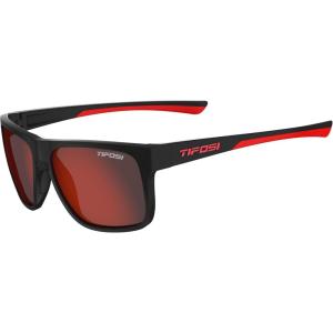 Swick Sport Sunglasses – Ideal For Cycling, Golf, Hiking, Pickleball, Running, Tennis and Great Lifestyle Look(Satin Black-crimson/Smoke Red)