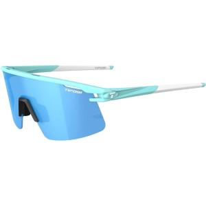 Tifosi Moab Lite Cycling Sunglasses – Ideal For Cycling, Running, Baseball & Pickleball – Shatterproof Polycarbonate Lens(Glacier Blue (Clarion Blue  Ac Red  Clear))