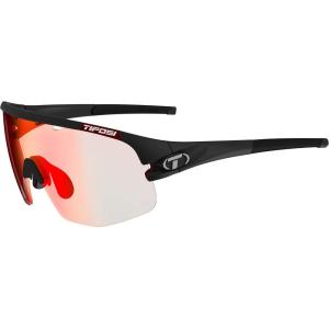 Tifosi Optics Sledge Lite Sunglasses – Ideal For Cycling (Road, Gravel, MTB), Baseball & Softball(Matte Black (Clarion Red Fototec Lenses))