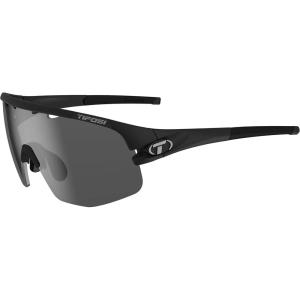 Tifosi Optics Sledge Lite Sunglasses – Ideal For Cycling (Road, Gravel, MTB), Baseball & Softball(Matte Black (Smoke/Ac Red/Clear Lenses))