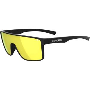Tifosi Sanctum Sunglasses, Ideal For Cycling, Golf, Hiking, Running, Tennis & Pickleball, Lifestyle(Matte Black (Smoke Yellow Mirror))