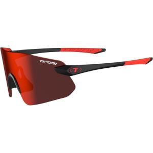 Tifosi Vogel SL Sport Sunglasses Men & Women – Ideal For Baseball, Cycling, Cricket, Golf, Hiking, Running(Matte Black  Smoke Red)
