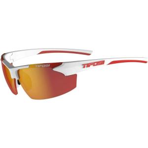 Track Sport Men & Women Sunglasses – Ideal For Baseball, Golf, Pickleball, Running and Tennis – Unisex Glasses(White/Red (Smoke Red Lens))